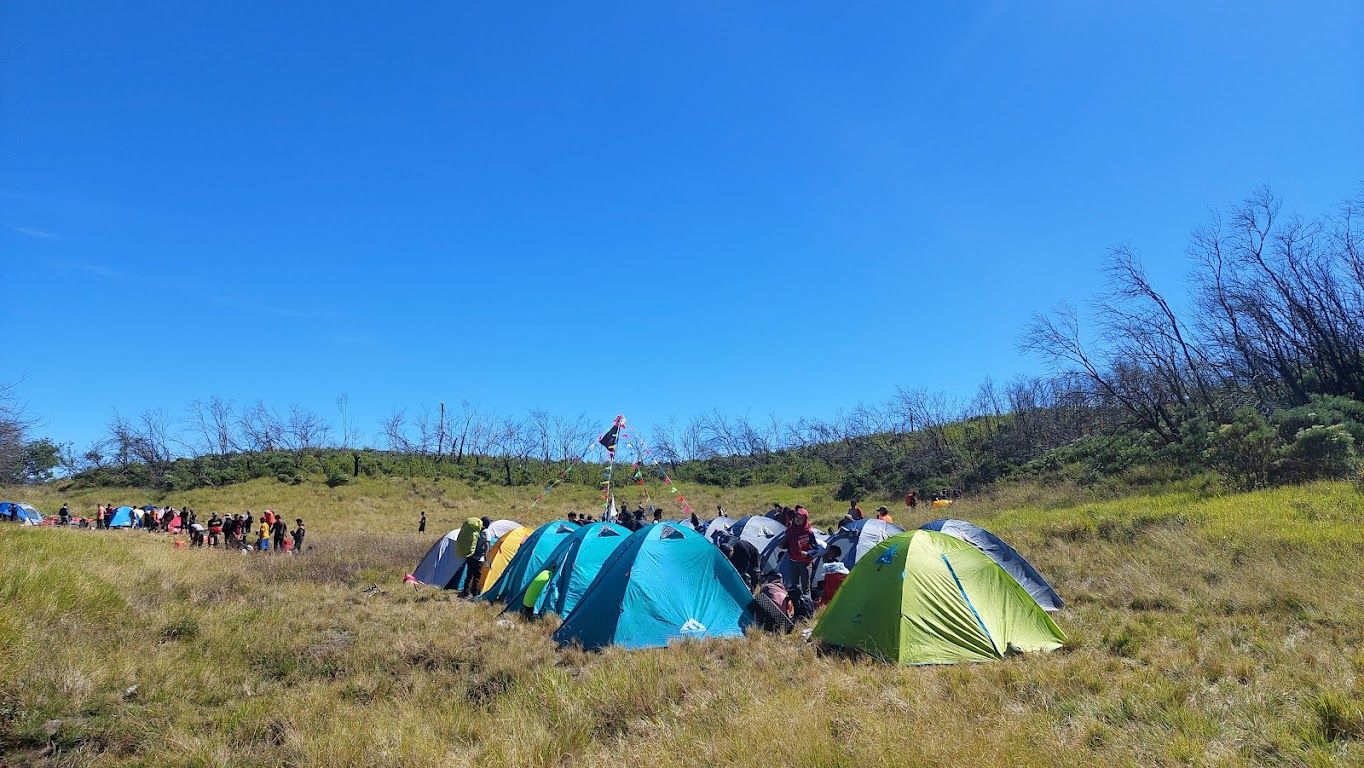 Gambaran Sabana di Pos 8 Kawah Burung, Pendakian Ciremai via Sadarehe